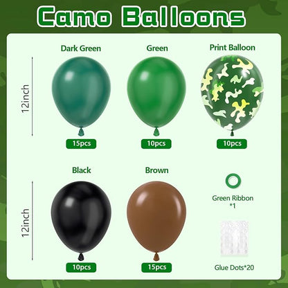 60pcs 12inch Camo Balloons - Image 2