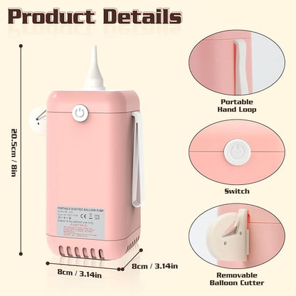 AXHJ Balloon Pump Electric Air Pumps, 2-in-1 Electric Air Balloon Pump，Balloon - Image 2