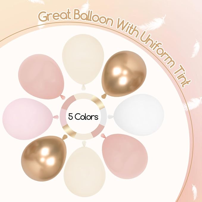 60pcs Dusty Pink Balloons 12inch - Image 4