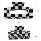 Jayongnee Hair Claw Clips - 4Pcs Medium Clips for Thick or Thin Hair - Square Claw for Women - Rectangle Hair Clips Nonslip Acrylic Hair Accessories for Girls (Tortoise shell)