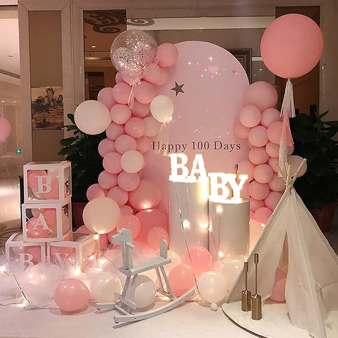 5 Inch Pastel Pink Balloons - Image 5