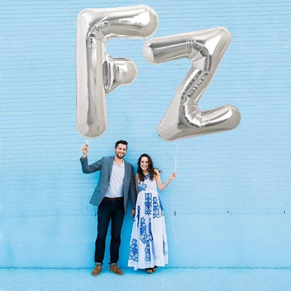 TONIFUL 40 Inch Large Silver Letter Z Foil Balloons Alphabet Balloons | Giant - Image 5