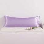 NTBAY Satin Body Pillowcase for Hair and Skin, Luxurious and Silky Pillow case with Envelope Closure, 20x54 Inches, Light Purple