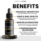 BASK & LATHER Inside-Out Growth Kit | Scalp Stimulator Oil + Gro & Glow Vitamins | Nourish Hair from Inside & Out for Stronger, Thicker, Healthier Growth