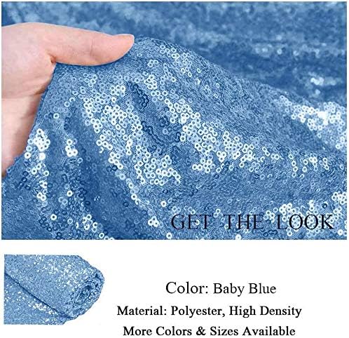 Eternal Beauty Baby Blue 3mm Sequin Backdrop 8x8 Ft - Image 5