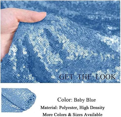 Eternal Beauty Baby Blue 3mm Sequin Backdrop 8x8 Ft - Image 5