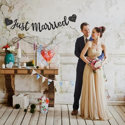 BEISHIDA Black Just Married Banner - Image 4