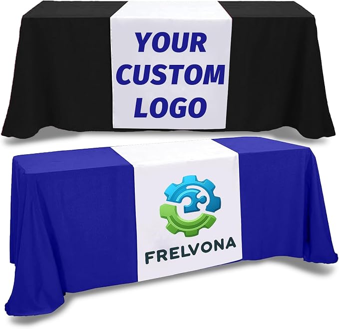 Custom Table Runner with Business Logo 24in x 72 in, Customzied Banner and Signs by Unknown