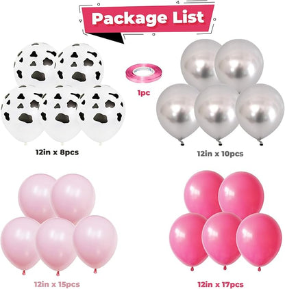 Hot Pink Silver Cow Balloons Disco Cowgirl Birthday Last Rodeo Party Decor | - Image 4