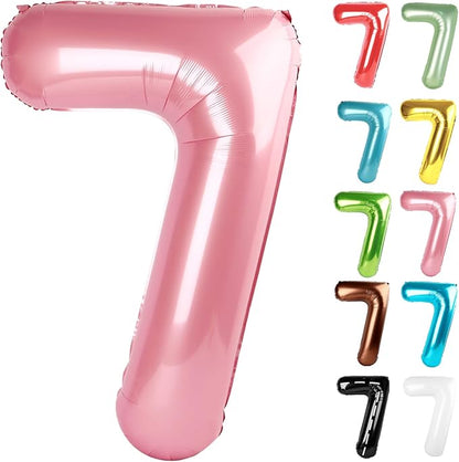 Pearl Pink Number 7 Balloon 40 Inch by IWERP