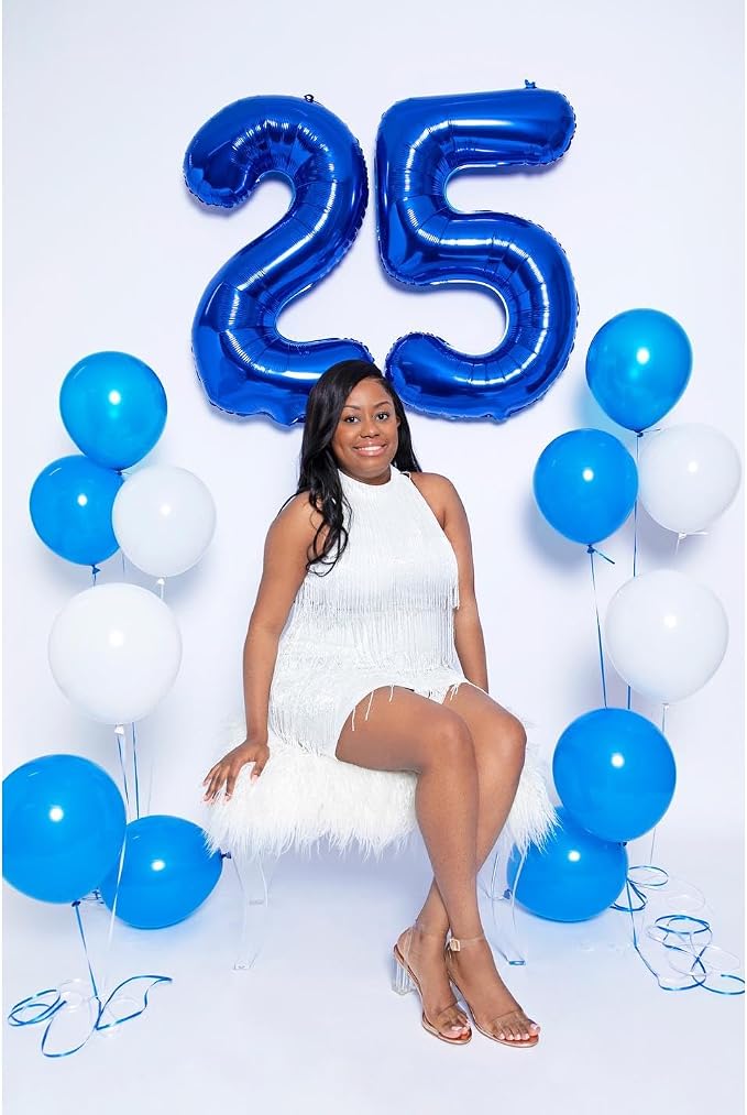 Navy Blue Number 25 Balloon 40 Inch - Image 3