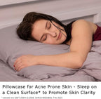 Anti Acne Pillowcase - Queen Size 20"x30" with Zipper, Premium 75% Viscose Derived from Bamboo, 25% Modal Blend, Beige, 1 Piece - Cooling Silky Satin Pillow Case - Oeko-TEX Certified