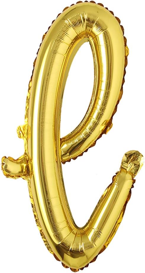 18 inch Gold DIY a-z Handwriting lowercase letters name Foil balloon Letter by REIANS