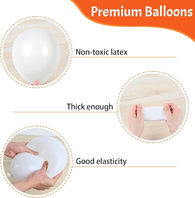 Orange Black Balloons Orange White Sliver Balloons Graduation Decorations 60pcs - Image 7