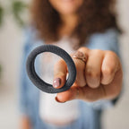 Burlybands Large Hair Ties for Thick, Heavy or Curly Hair - Non-Slip, Non-Damage, Seamless Women's Ponytail Scrunchies - Dk Gray, 3 Pcs