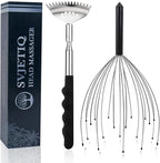 Head Massager Back Scratcher, 20 Fingers Head Scratcher Scalp Massager & Back Scratcher for Men Women, Christmas Gift Stocking Stuffers for Deep Relaxation, Hair Stimulation