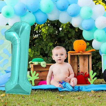 TONIFUL 40 Inch Large Teal Blue Number 13 Balloons Giant Digital 13 or 31 - Image 3