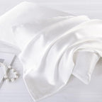 White Silk Pillow Cases King with Zipper Made in USA, Real 22 Momme Mulberry Silk Pillowcase for Hair and Skin, Premium Pillow Cover, 100% Organic, Anti Acne, 1 Pc 20"x36" (King, White)