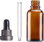 YIZHAO Amber Glass Dropper Bottle 1oz, Tincture Bottles with Glass Dropper, for Essential Oils, Aromatherapy, Cosmetic, Laboratory, Pharmacy, Liquids, Travel –6 Pcs
