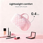 Petition Makeup Bag for Woman, Festivalment Makeup Bag, Wide Open Lay-Flat Water-Resistant Cosmetic Case, Puffy Padded Organizer for Toiletries & Brushes Large Capacity with Compartments