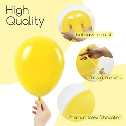 Awenztech 122pcs Yellow Balloon Arch Kit, 18 12 10 5 inch Yellow Latex Balloons - Image 3