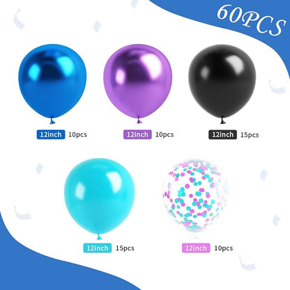 Black Purple Blue Balloon - Image 2