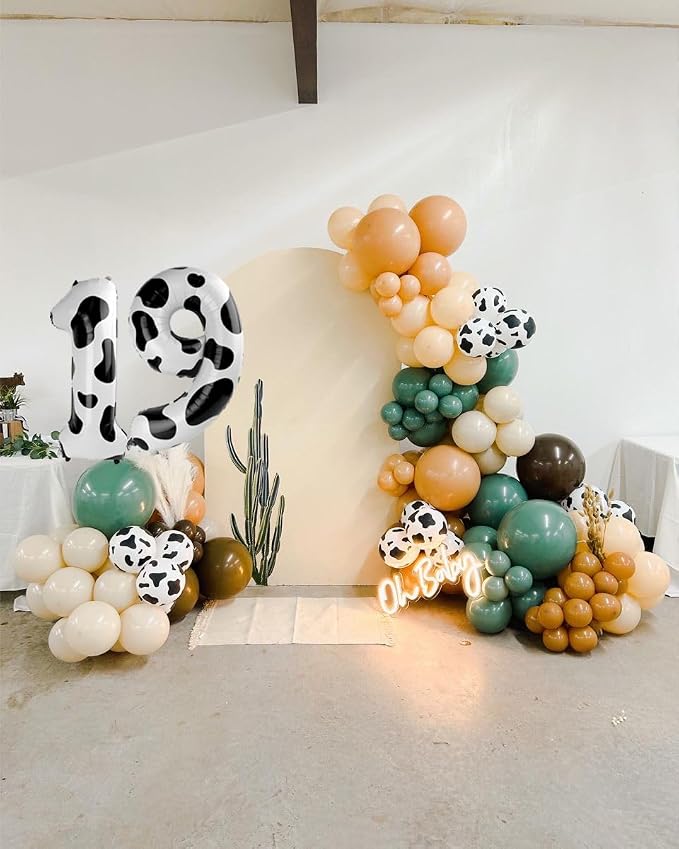 Cow Print Number 9 Balloon 40 inch, Cow Birthday Party Balloons Decorations | - Image 4