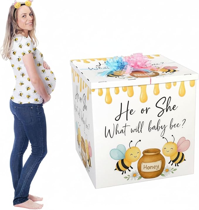 AmazingSpark 28in Giant Gender Reveal Gift Box by Unknown