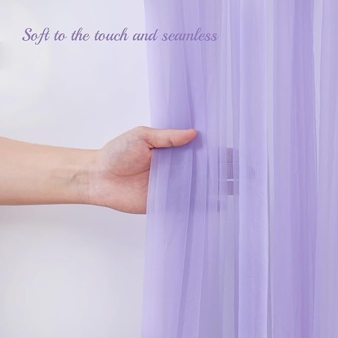 10x8ft Purple Tulle Backdrop Curtain - Image 6