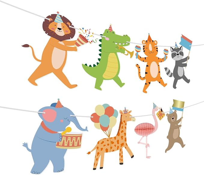 Carnival Animals Banner Circus Party Animal Garland Animals Performers Banner by Adecortalk