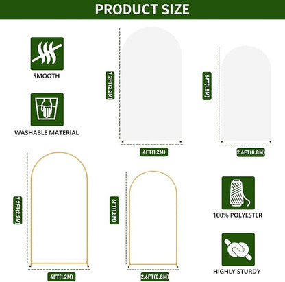 2 Pack Arch Backdrop Stand and Cover Set, Balloon Arch Stand | Metal Background - Image 4
