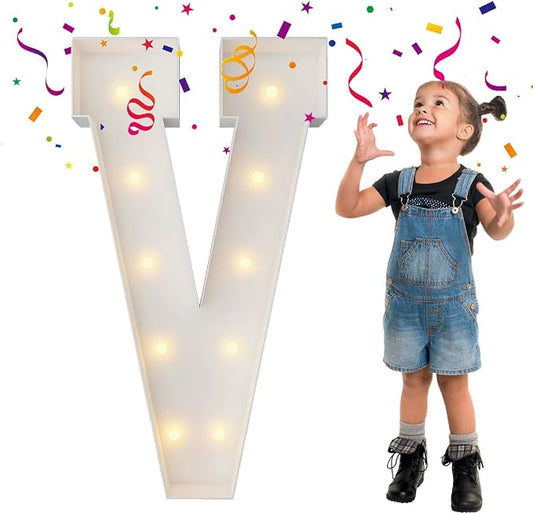 3FT Marquee Light Up Letters, Large Marquee Letters, Mosaic Balloon Frame Big by MerryMosaics
