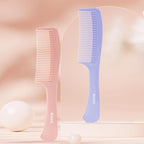 RHOS Medium Tooth Detangling Comb Set for Curly/Straight/Short/Thick Hair, Wet & Dry Use - Pink & Purple