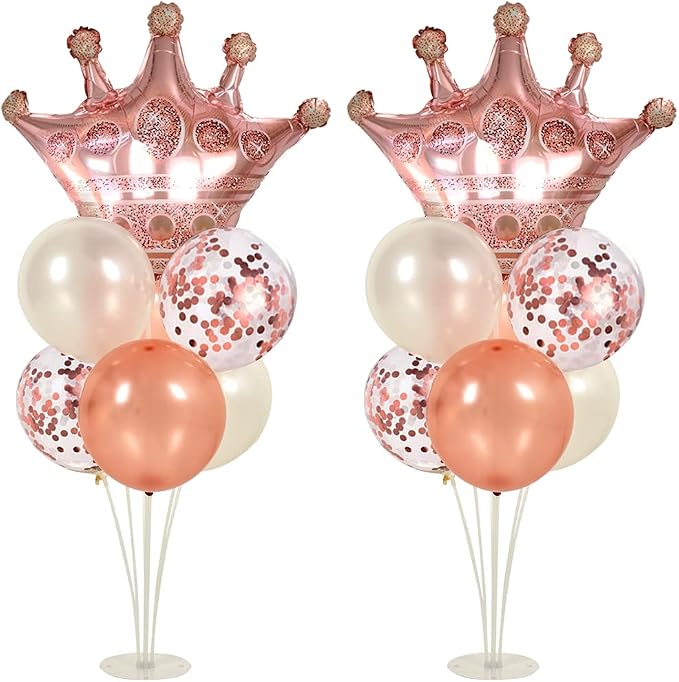 Rose Gold Balloon Stand Kit For Table 2 Set by VNSUCVPARTYSUPPLIER