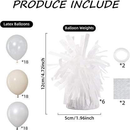 White Balloon Weights Pack of 6 - Image 2