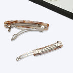 Hair Clips for Women,3.5 Inch Acetate Medium Hair Claw Clips for Women Thin Thick Curly Hair,Strong Hold No Slip Grip,French Classic Multicolor Barrettes Hair （Amber Brown Oblong）