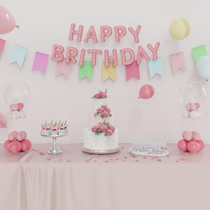YALLOVE 4-Pack 15.75-Inch Clear Acrylic Balloon Centerpiece Stands | Tabletop - Image 8