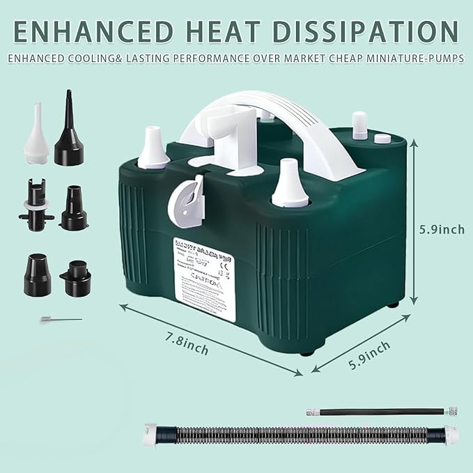 4-in-1 Electric Balloon Pump, Portable Electric Air Balloon Blower Machine - Image 2