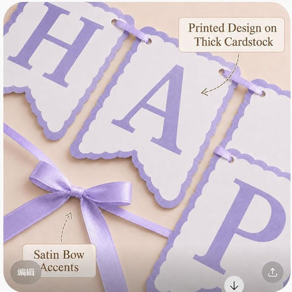 Lavender Happy Birthday Banner - Image 6