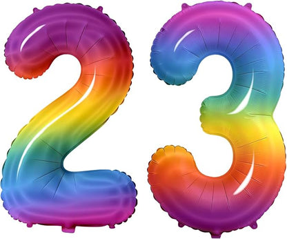 Number 23 Balloons for 23rd Birthday Party Decorations, 0-100 Large No.23 by Joycard