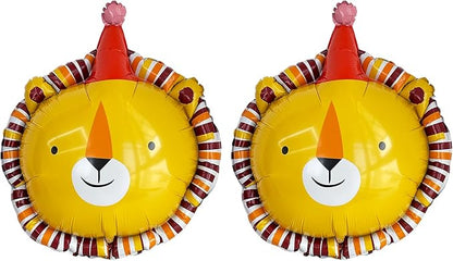 Animal Head Foil Balloon Kit, Lion Bear Monkey Cat foil balloon, Birthday Party by GELOUBO