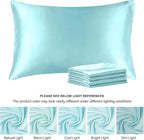 BEDELITE Satin Pillowcase for Hair and Skin, Super Soft Similar to Silk Pillow Cases 4 Pack with Envelope Closure, Cooling Pillowcases for Women Men (20"x30" Queen Size, Blue)