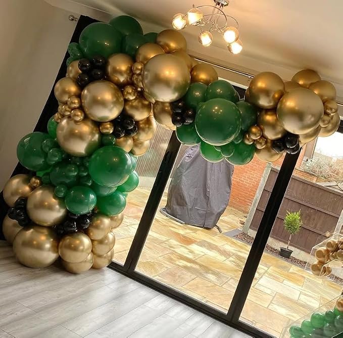 Green and Gold Balloons Arch Kit - Image 5