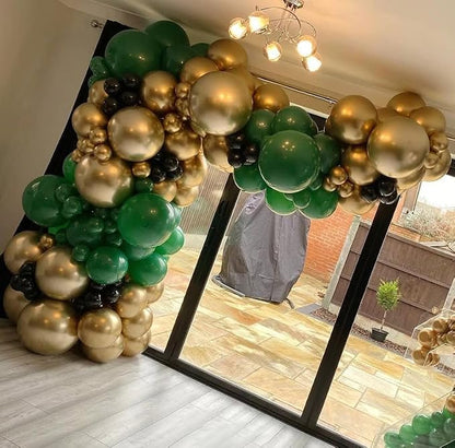 Green and Gold Balloons Arch Kit - Image 5