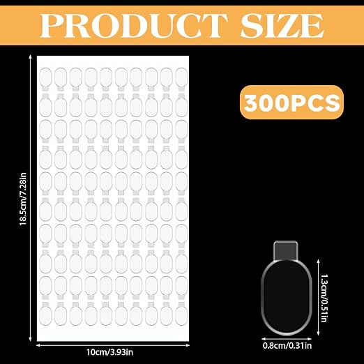 300PCS Clear Museum Putty, Removable Double Sided Sticky Tack Dots, Waterproof - Image 2