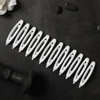 12pcs Hair Barrettes Set for Women and Girls, Hair Clips for Thick Thin Fine Hair, Non-metal Hair Accessories, Non-Slip Grip Handmade Snap Hairpin, BPA Free