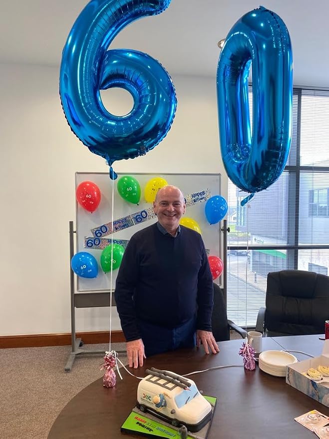 Navy Blue Number 0 Balloon 40 Inch, 0th Birthday Decorations Men Women | Foil - Image 3