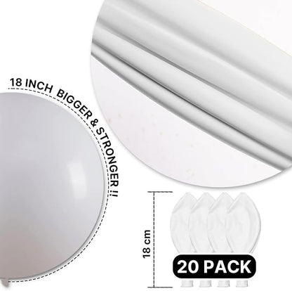 PartyWoo White Balloons 20pcs Matte White Latex Helium Balloons 18 Inch | - Image 6