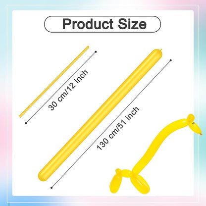 260 Balloons - Yellow Long Balloons - Image 3