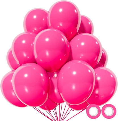 110pcs Hot Pink Balloon 12 inch, Hot Pink Latex Balloons by KUULBELAballoons